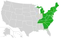 Aire de répartition aux États-Unis