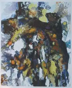 Trinité profane (vers 1988), huile sur toile, 100 × 81 cm, localisation inconnue.