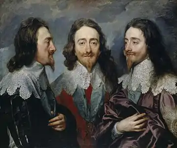 Triple portraitde Charles Ier1635-1636, collection royale