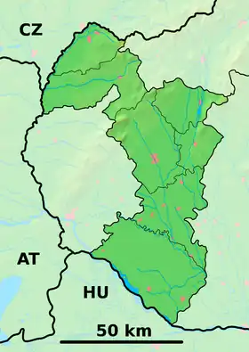 Voir sur la carte topographique de la région de Trnava