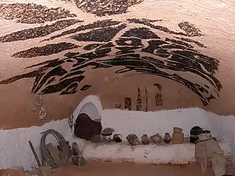 Intérieur berbère troglodytique à Matmata, Tunisie.