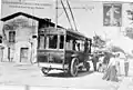 Trolleybus à perche aux Flachères