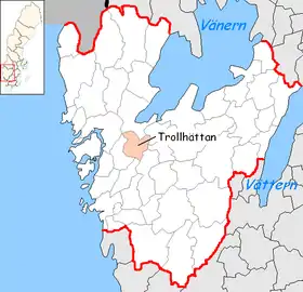 Localisation de Trollhättan