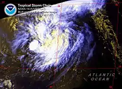 Dépression tropicale Chris le 18 août