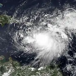 Image satellite d'Emily le 2 août