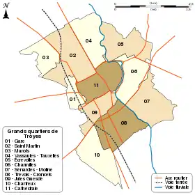 Géolocalisation sur la carte : Troyes/France/Aube