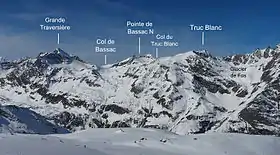 Vue panoramique de la Grande Traversière au Truc Blanc.