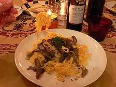 Truffes, pâtes et vin de Vrhunsko à Istria