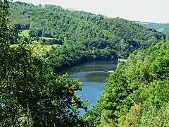 La retenue en amont du barrage.