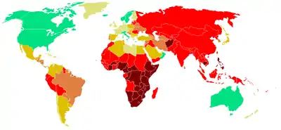 La tuberculose dans le monde en 2000