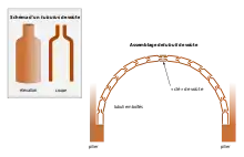 Schéma de tubuli de voûte isolés et assemblés