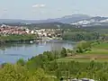 La ville galicienne de Tui vue depuis la rive portugaise