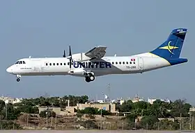 TS-LBB, l'ATR 72 de Tuninter impliqué dans l'accident, ici en août 2004.