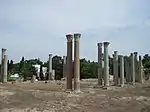 Édifice à colonnes situé au nord de la villa de Sion