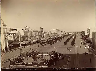 Avenue de la Marine vers 1885.