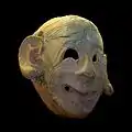 Masque grimaçant au musée national du Bardo (fin du VIe siècle av. J.-C.).