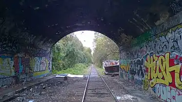 La ligne près de la porte d'Orléans.