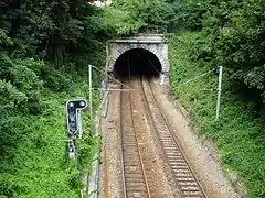 Vue de l'entrée sud-est du tunnel de Louveciennes.