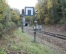 Tunnel de Saint-Pierre, à la sortie de la gare.