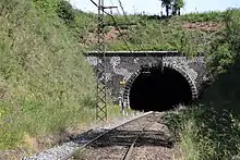 La tête sud du tunnel du col de Mallet.  (PK 703,500)