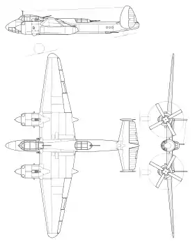 vue en plan de l’avion