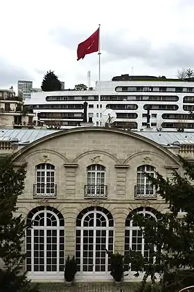 Vue de l'ambassade de Turquie.