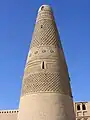 Détail du minaret Emin. Tourfan, Xinjiang.