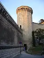 Contre-mur des remparts près de la tour d'Antoine Carteron.