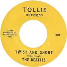 Description de l'image Twist and Shout by The Beatles Side-A US vinyl.png.