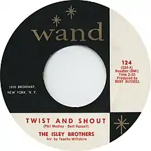 Description de l'image Twist and Shout by The Isley Brothers US vinyl 1962.jpg.