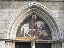Photo représentant la mosaïque du tympan de l'église