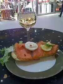 AOC sancerre et saumon.