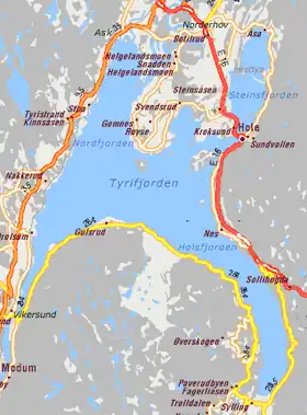 Carte de Tyrirfjorden