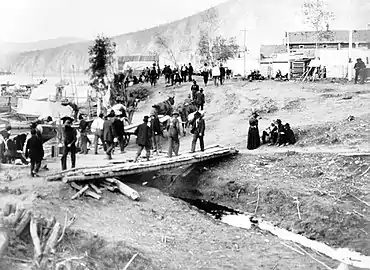 Dawson City, Yukon, Canada - 1898. Camp de base d'innombrables chercheurs d'or lors de la ruée du Klondike.