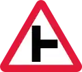 Intersection à route secondaire (1965–1975)