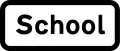 « École »  Plaque utilisée avec le panneau Enfants