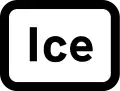 « Glace »  Plaque utilisée avec le panneau Glace ou congères  Peut être modifié en « Congères »