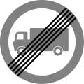 Fin de l'interdiction des véhicules de transport de marchandises dépassant le poids brut maximal indiqué dans un panneau précédent