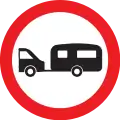 Caravanes remorquées interdites