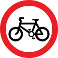 Les vélos sont interdits