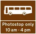 Lieu d'arrêt des autocars de tourisme pour permettre les voyageurs à prendre les photos.