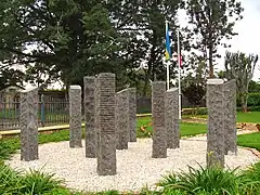 Memorial au personnel belge de la MINUAR de Kigali, Rwanda.