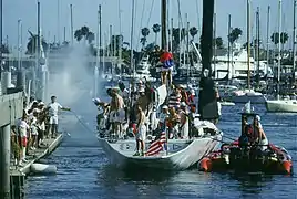 Victoire de l'America³ (USA) à San Diego en Californie