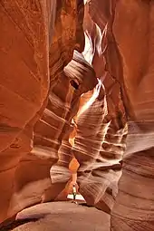 Intérieur de l'Upper Antelope Canyon.