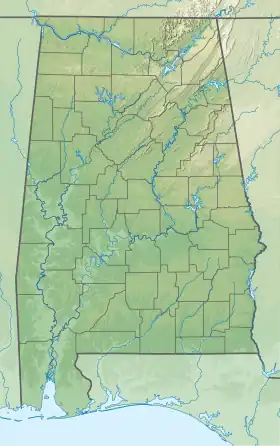 Voir sur la carte topographique de l'Alabama