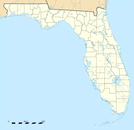 Localisation sur la carte de Floride