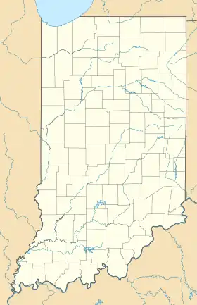 voir sur la carte de l’Indiana