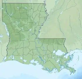 Voir sur la carte topographique de Louisiane