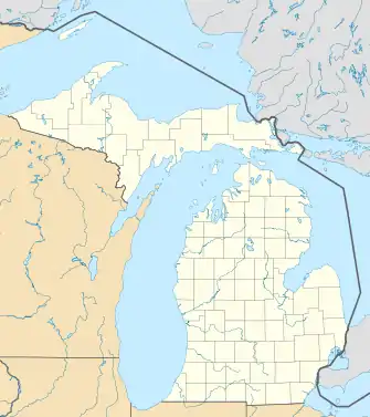 voir sur la carte du Michigan