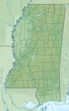 Voir sur la carte topographique du Mississippi